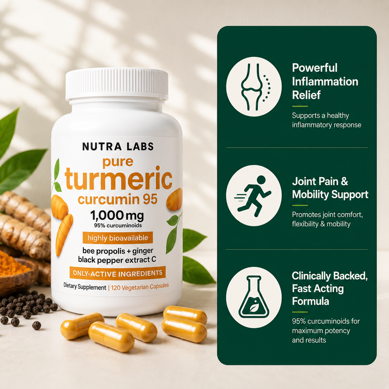 Nutra Labs™ Turmeric Curcumin (1,000 mg)