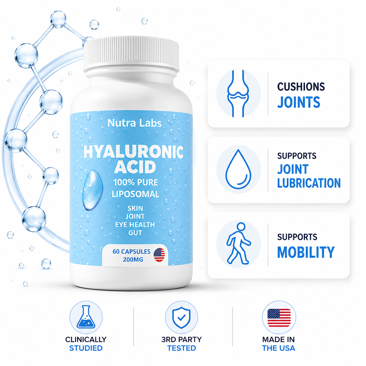 Nutra Labs Liposomal Hyaluronic Acid (200mg)