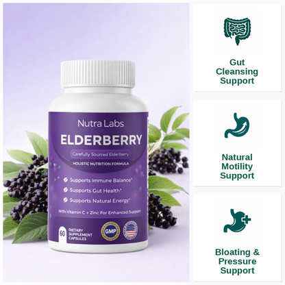 Nutra Labs™ Gut Support Complex with Elderberry, Zinc & Vitamin C