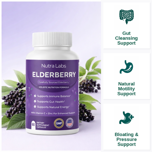 Nutra Labs™ Gut Support Complex with Elderberry, Zinc & Vitamin C