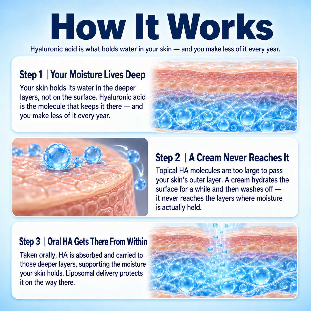 The Research-Backed Skin Hydration Molecule — 200mg Hyaluronic Acid