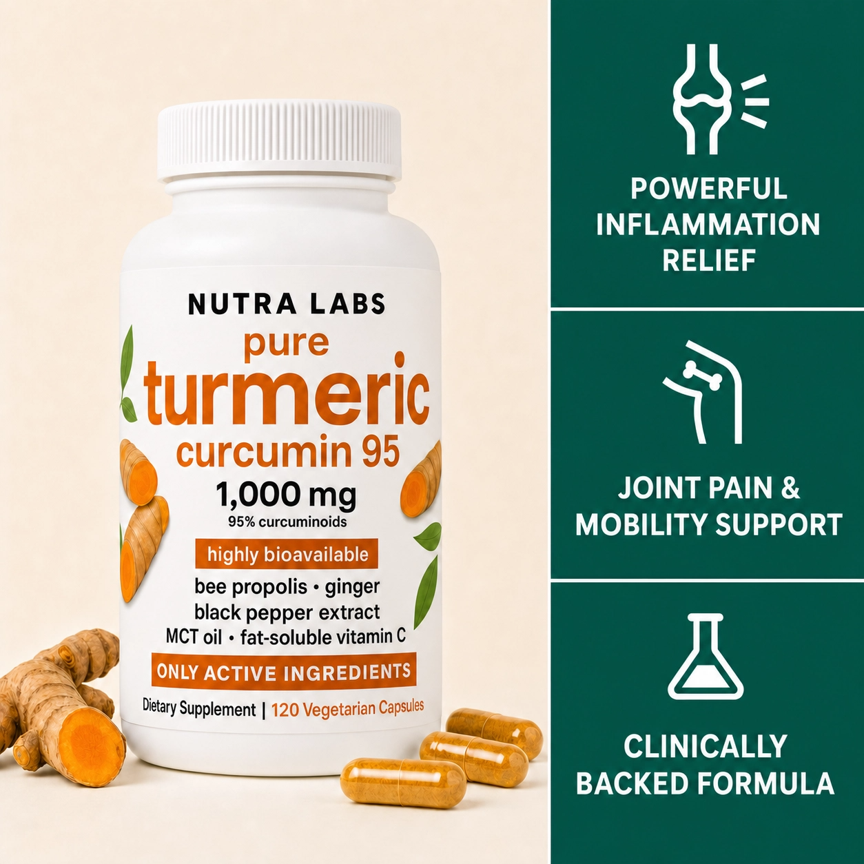 Nutra Labs™ Turmeric Curcumin (1,000 mg)
